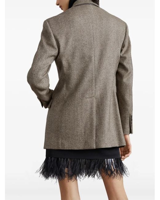 Brunello Cucinelli ヘリンボーン ダブルジャケット Gray