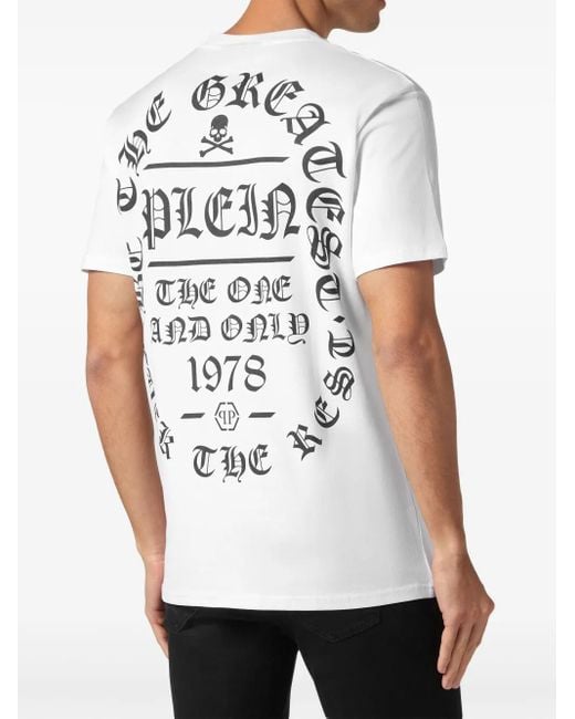 Philipp Plein White T-Shirt Round Neck Ss for men