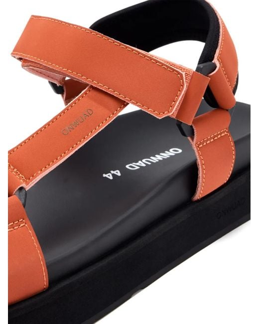 Onwuad Red Touch-Strap Sandals