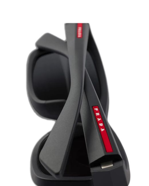 Prada Black Linea Rossa Sunglasses for men