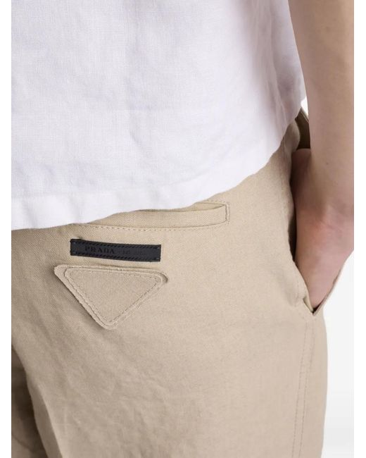 Prada White Linen Pants for men