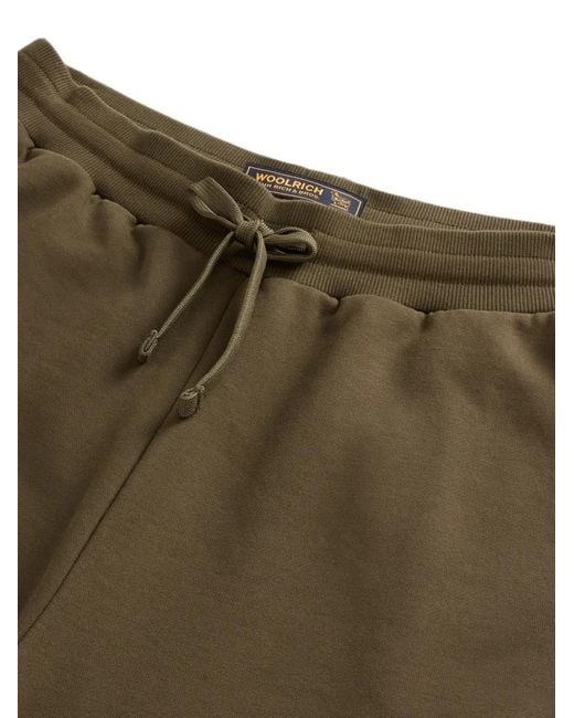Woolrich Blue Fleece-Texture Cargo Track Pants for men