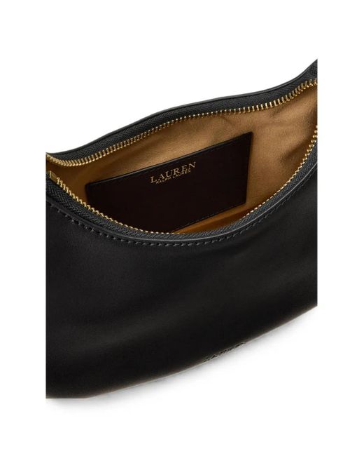 Ralph Lauren Black Medium Marcy Chain-Link Shoulder Bag