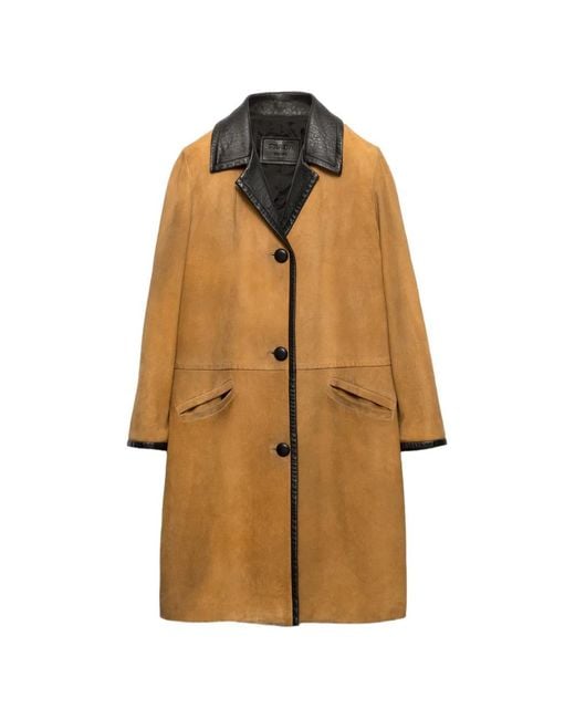 Prada Brown Suede Coat