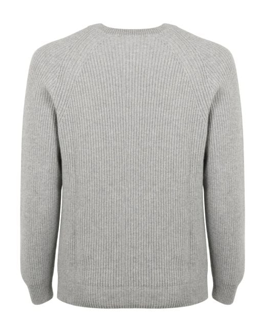 Slowear Gray Crew-Neck Sweater for men