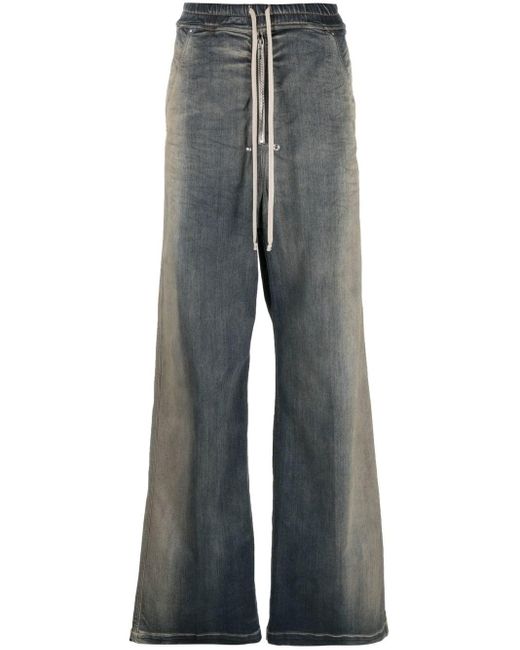 Rick Owens Blue Geth Belas Wide-leg Jeans