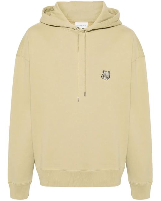 Maison Kitsuné Natural Bold Fox Head-Patch Hoodie for men