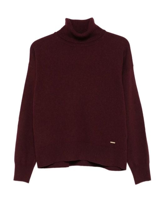 Woolrich タートルネック セーター Purple