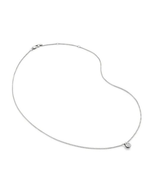 Monica Vinader White Solitaire Chain Necklace