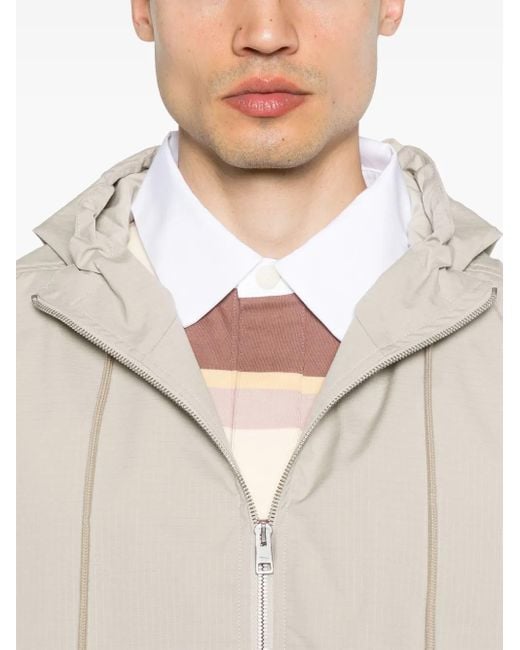 Maison Kitsuné Natural Hooded Zipped Windbreaker By for men
