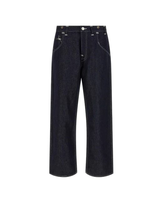Junya Watanabe Blue X Levis Contrast-Stitch Straight-Leg Jeans for men