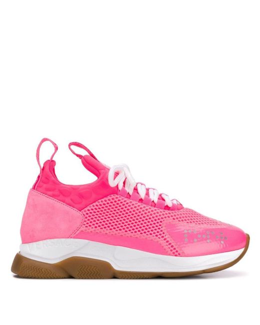 pink versace trainers