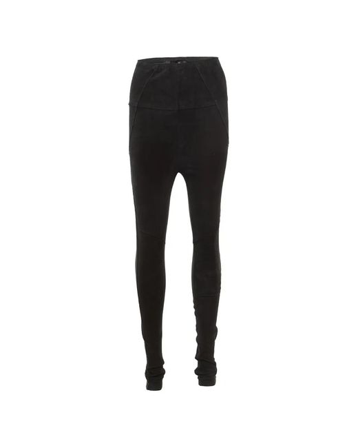 Isabel Marant Black Paneled Suede Trousers