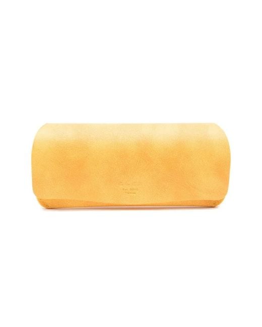 Garrett Leight Yellow Flipper Round-Frame Sunglasses