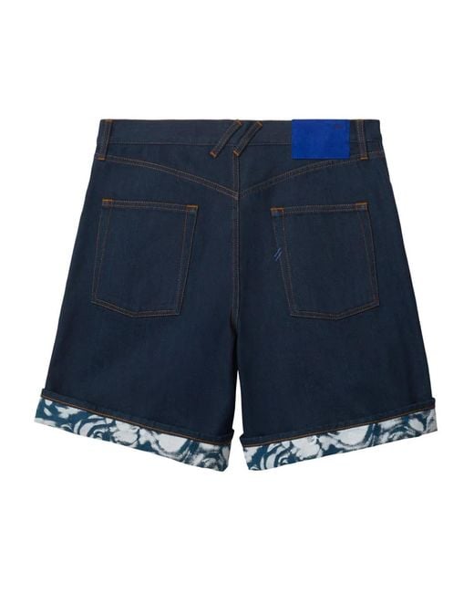 Burberry Blue Denim Shorts for men