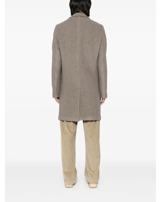 Boss Gray Single-Breasted Coat for men
