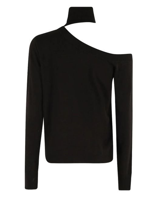 FEDERICA TOSI Black Cut-Out Wool Jumper