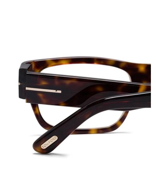Tom Ford Brown Rectangle-Frame Glasses