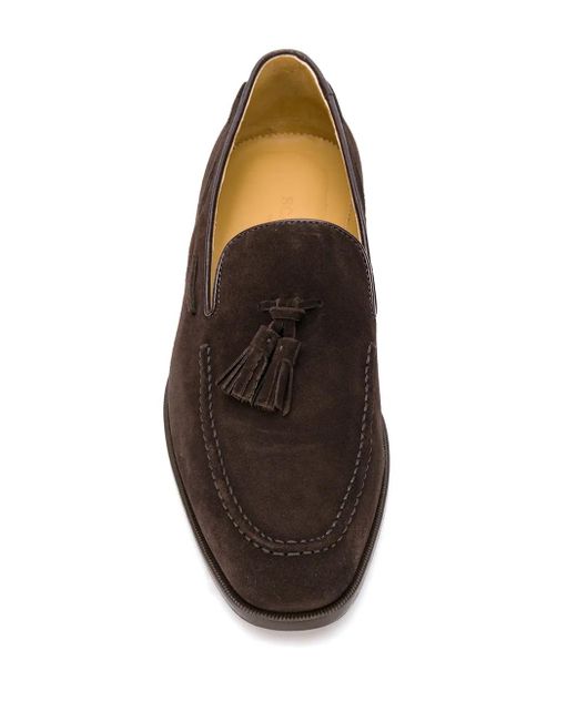 Scarosso Brown Tassel Loafers for men