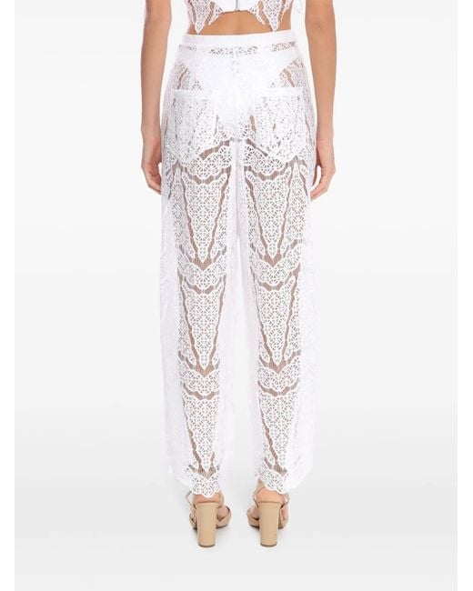 Amir Slama White X Jade Picon Lace Trousers