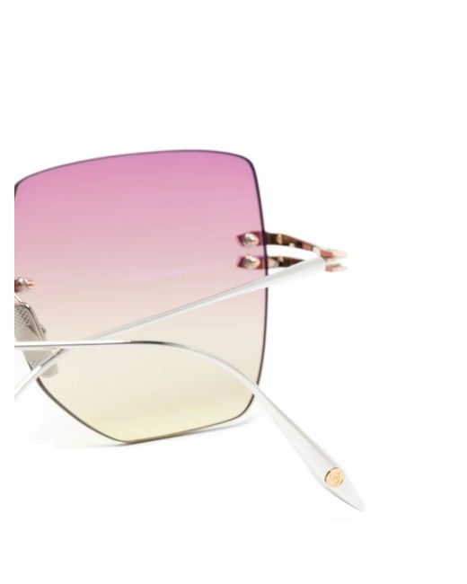 Dita Eyewear Pink Embra Titanium Rimless Sunglasses