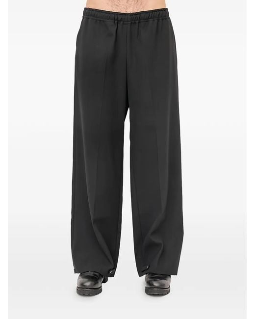 Setchu Black Virgin Wool Trousers for men