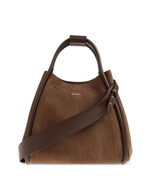 Max Mara Brown Marines Tote Bag