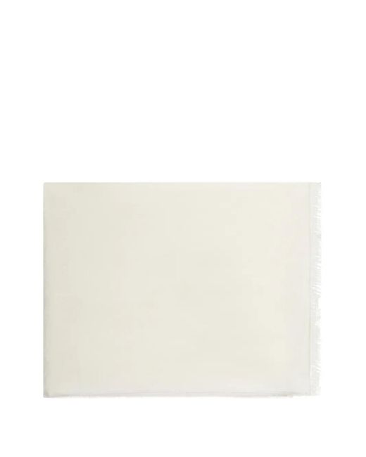 Sciarpa Con Logo Jacquard di Max Mara in Natural