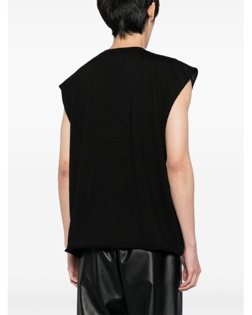 DSquared² Black Logo-print Fine-knit Vest for men