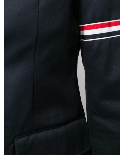 Thom Browne Blue Unconstructed Grosgrain Armband Sport Coat for men
