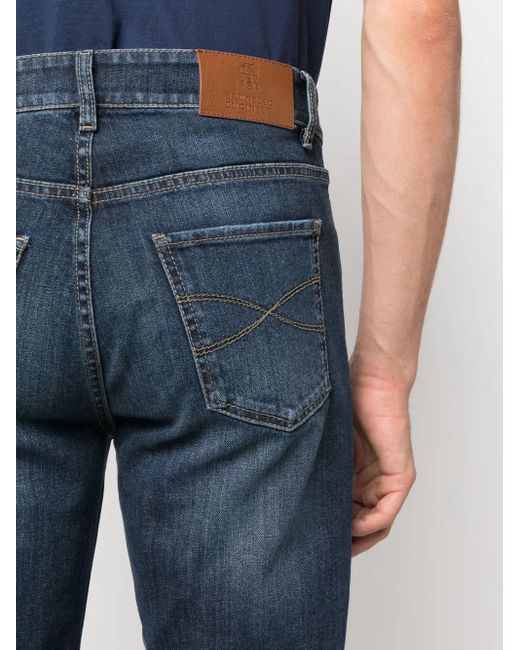 Brunello Cucinelli Blue Denim Cotton Jeans for men