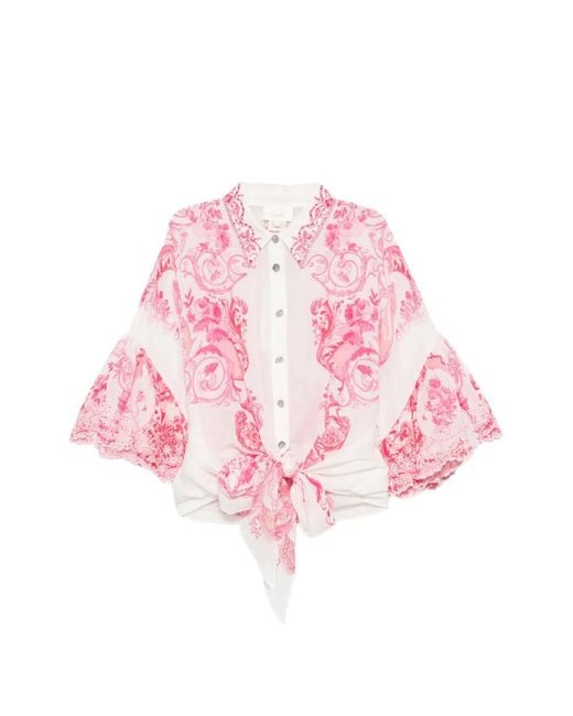 Camilla Pink Floral-Print Shirt