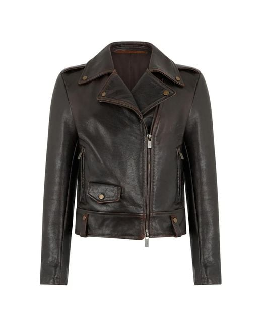 Salvatore Santoro Black Veste De Moto En Cuir