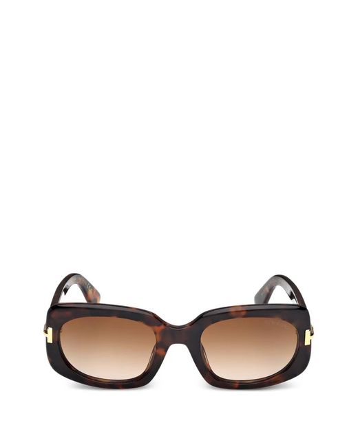 Tom Ford Brown Icon Geometric Sunglasses