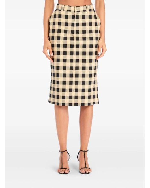 SER.O.YA Black Carl Linen Midi Skirt