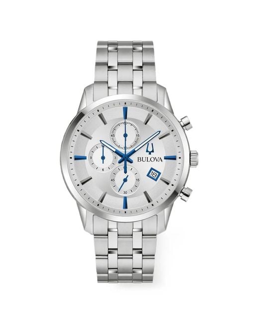 Bulova White Sutton 41Mm Watch for men
