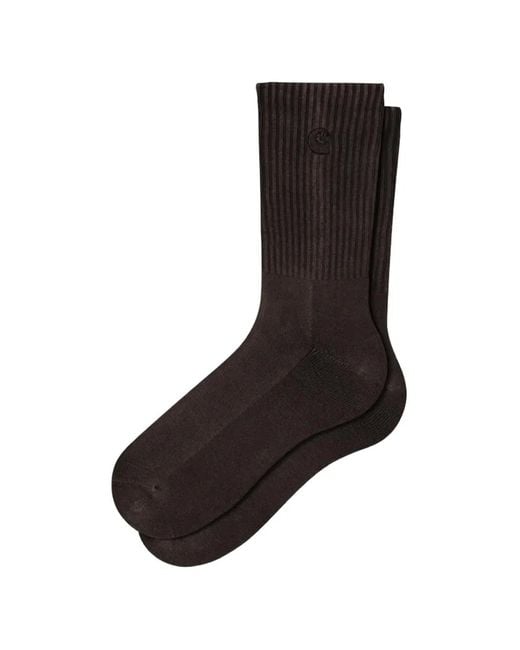 Carhartt Black Lambert Logo-Embroidered Socks for men