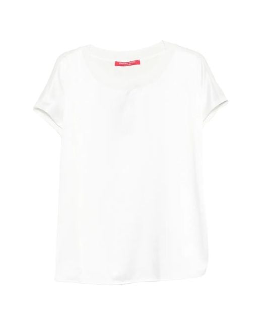Marina Rinaldi White Mrslirica Crew-Neck Blouse