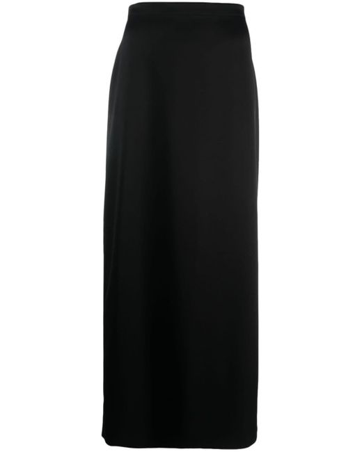 Falda midi con cintura alta Lanvin de color Black