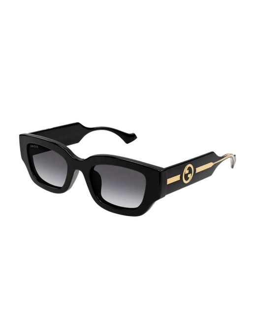 Gucci Black Interlocking G-Logo Sunglasses