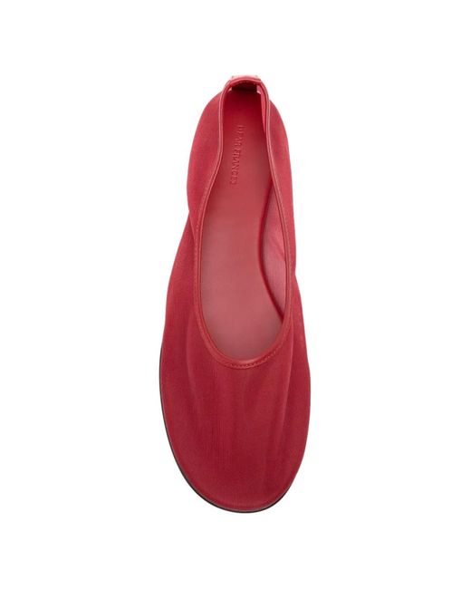 Dear Frances Red Round-Toe Ballet Flats