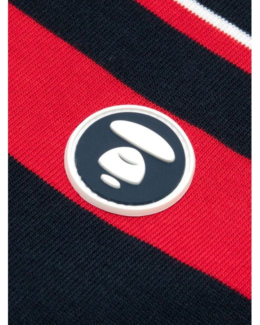 T-Shirt A Righe di Aape By A Bathing Ape in Red da Uomo
