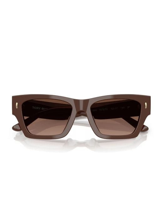 Tory Burch Brown Square-Frame Sunglasses