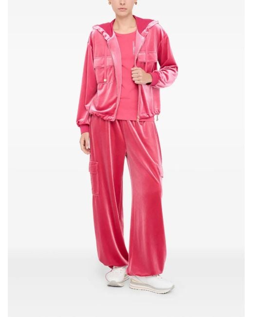 Liu Jo Pink Cargo-Pocket Track Pants