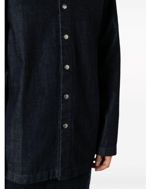 Jil Sander Blue Long-sleeved Denim Shirt for men