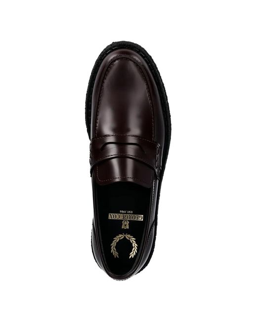 Fred Perry White Mocassins À Empiècements for men