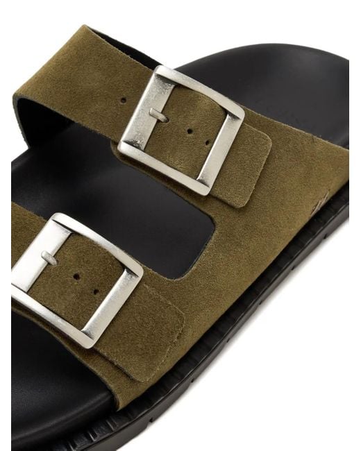 Forsa Green Curtis Buckle-Strap Slides for men