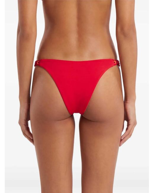 Isa Boulder Red Tri-Twist Bikini Bottom