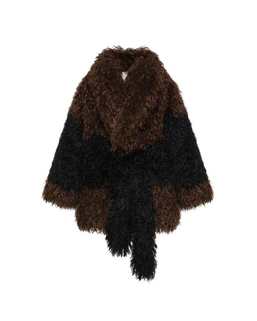 Entire studios Black Juno Faux-Fur Coat