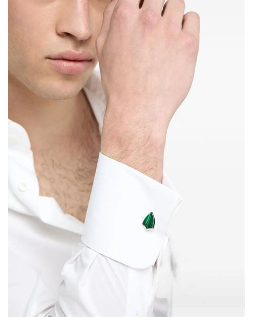 Mateo Green Shield Malachite Cufflinks for men